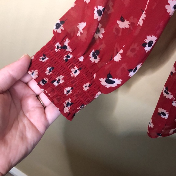 Madewell sheer mock neck blouse - Picture 5 of 6